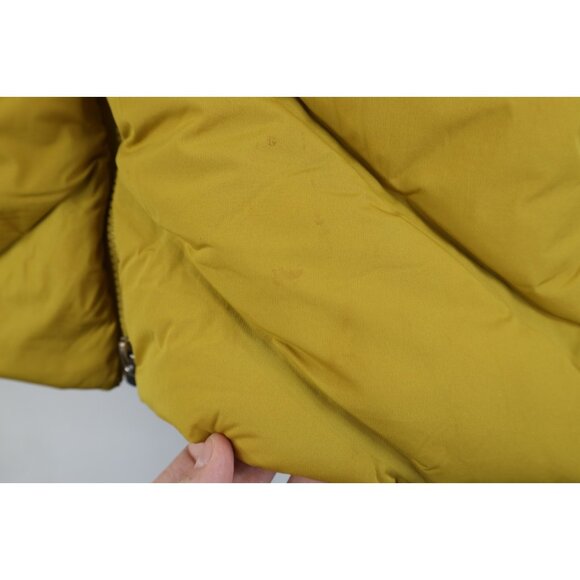 Athleta Womens Size 2X Duck Down Insulated Full Zip Puffer Vest Jacket Yellow - Picture 11 of 15